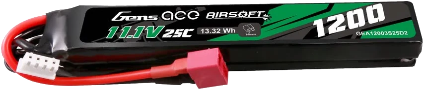 Batería de airsoft LiPo 11,1V en formato doble stick para culata
